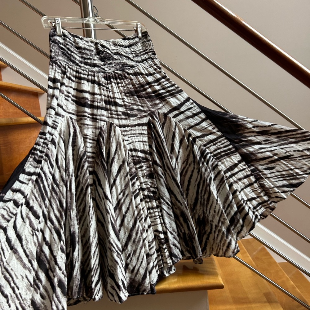 Grace Elements Zebra Print A-Line Skirt